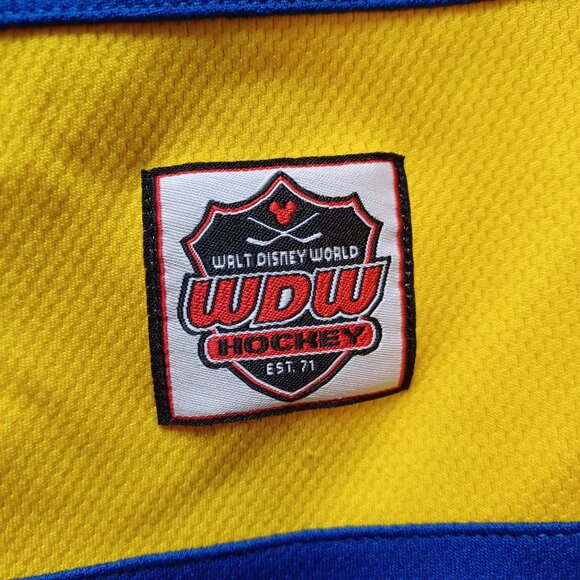 1990s Y2K Disney Donald's Destroyers Hockey Jersey Adult XL Donald Duck - Picture 7 of 16